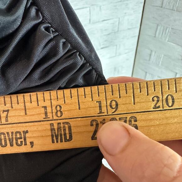 AQUA Green Black one piece Swimsuit coastal summer adjustable straps plus size - Picture 10 of 13